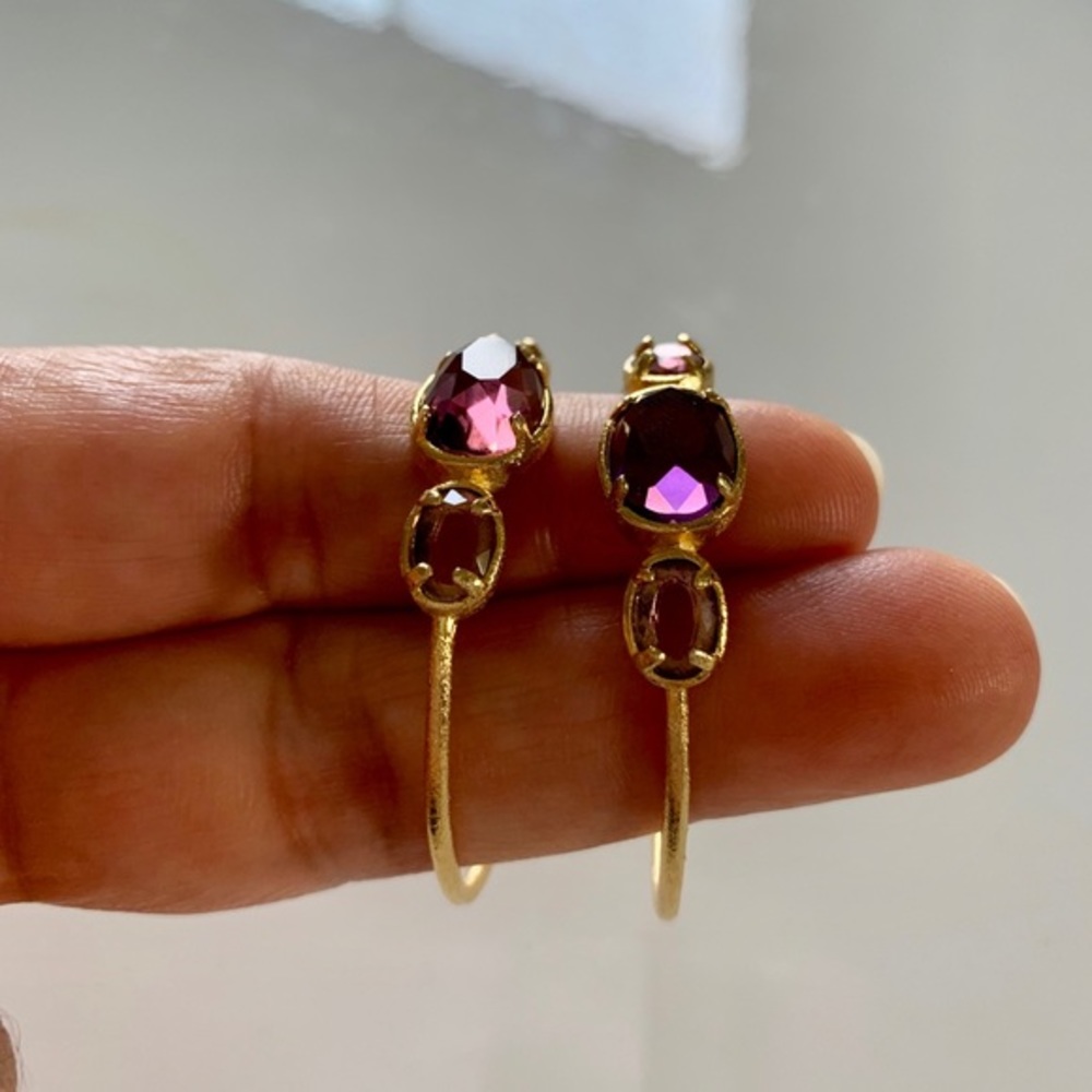 Rivka Friedman 18K Gold Raspberry Hoop Earrings - Picture 3 of 7